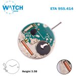 ETA 955.414 Swiss Made Quartz Movement, White Date Disk at 3, 2 Hands .