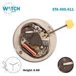 ETA 400.411 Swiss Made Watch Movement, White Date Disk on 3, 3 Hands.