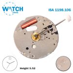 ISA 1198.106 Swiss Made Watch Movement, Without Disk 3 Hands, With a Small seconds At 12. - Image 2