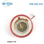 ETA E61.111 Swiss Made Replacement For 256.111, White Date Disk at 3, 3 Hands. - Image 3