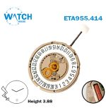ETA 955.414 Swiss Watch Quartz Movement, White Date Disk at 6, 2 Hands. - Image 2